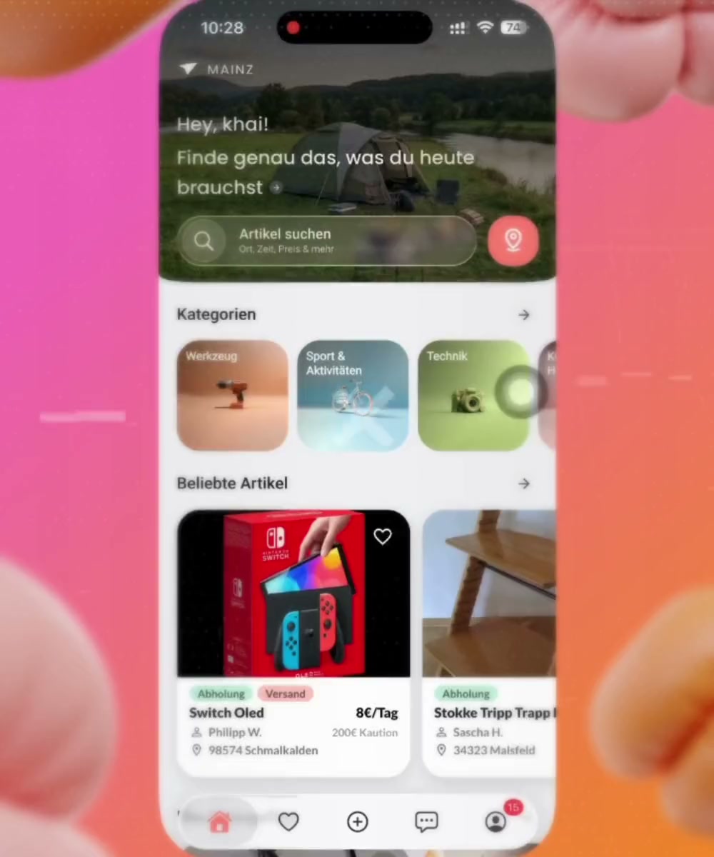 Mietzy peer-to-peer rental marketplace